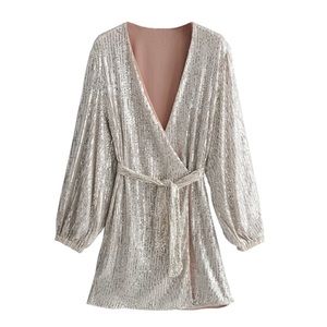 Goodnight Macaroon Tiffany Sequin Dress Size Small